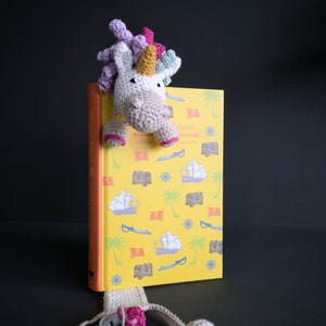 Marque-page licorne, marque-page au crochet, cadeaux rat de bibliothèque image 3