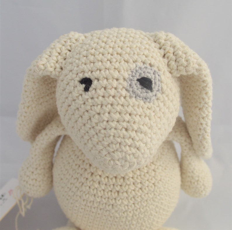 Baby gift Lovely crochet white bunny toy Personalized bunny Stuffed bunny