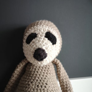 Crochet sloth, Baby room, Nursery room decorations, Amigurumi sloth image 7