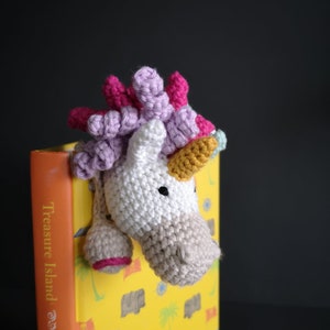 Marque-page licorne, marque-page au crochet, cadeaux rat de bibliothèque image 8