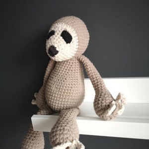 Crochet sloth, Baby room, Nursery room decorations, Amigurumi sloth image 2