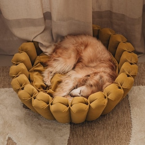 Snuggle Dog Bed: Modern Cozy Retreat for Small Dogs &quot;HAVEN&quot;
