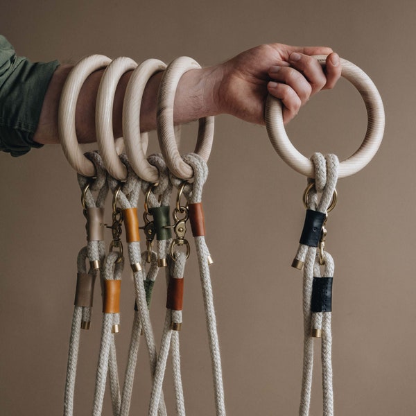 Customizable Dog Leash: Hemp Rope with Five Leather Choices, Tailor Your Walk with Artisan Craftsmanship - ASH Spectrum Stroll