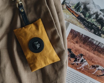 Poo Bag Case: Bold Yellow Canvas & Sleek Black Leather, Contrasting Charm and Love For Everyday Walks - NOI Eclipse Harmony