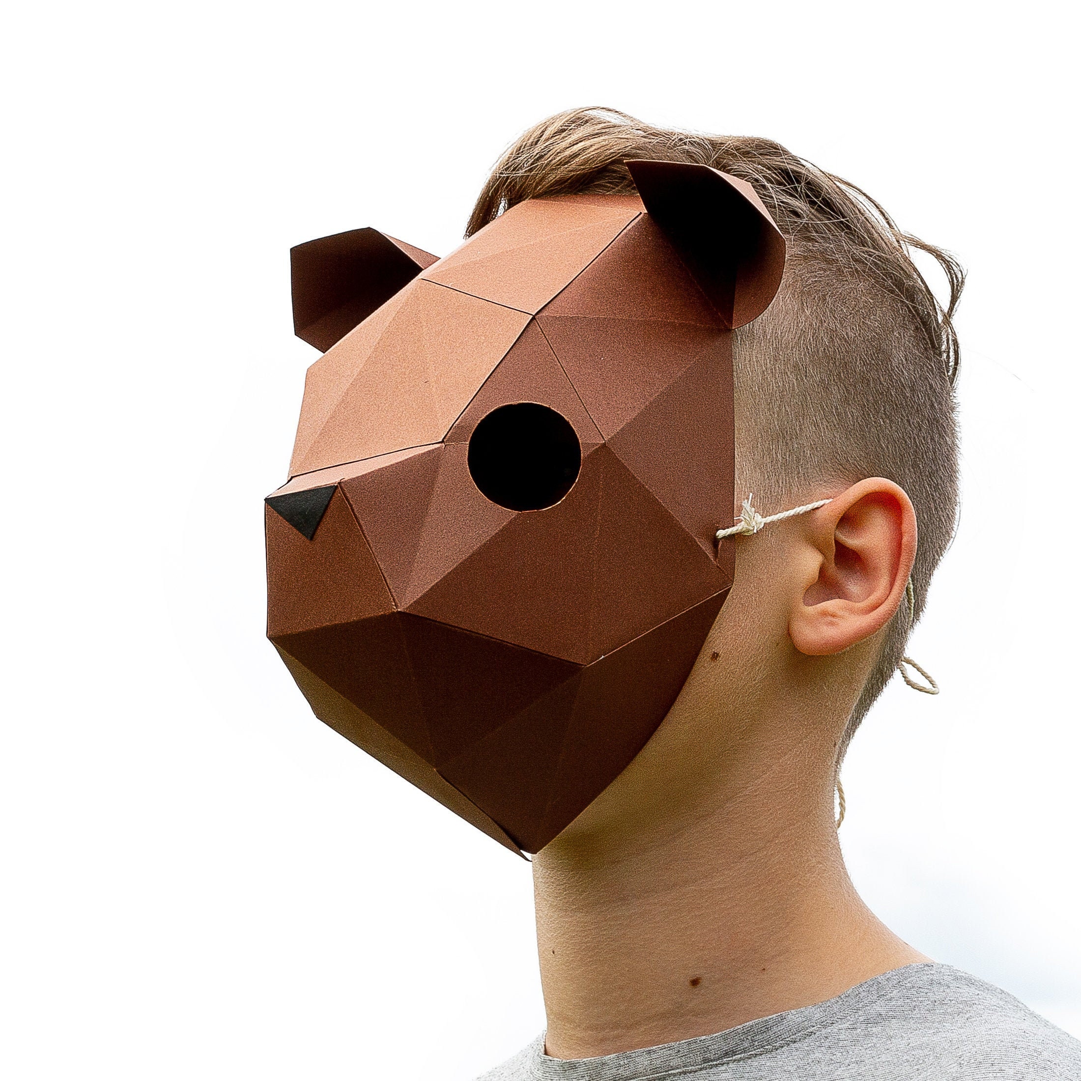 Grumpy Cat Mask,diy Animal Head,pdf Download,paper Mask,helmet,3d Polygon  Masks,low Poly,papercraft Face Mask,template,printable,halloween 