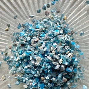 Blue Apatite Just Above 2mm no powder 100% Crystal Clarity Strengthening Life+LOVE!
