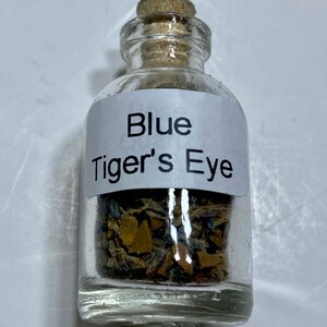 Blue Tiger&#39;s Eye Mini Gemstone Bottles