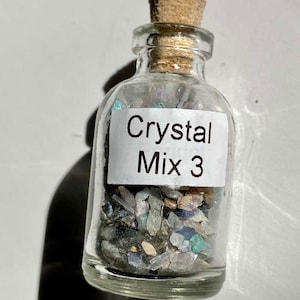 Crystal Mix #3 Crystal Mini Gemstone Bottles 24 Different Crystals
