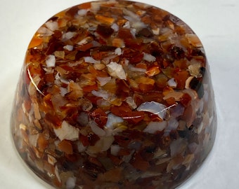Carnelian Tower Buster Positive Orgone Energy Accumulator Generator=Life+LOVE!!! Metal Core