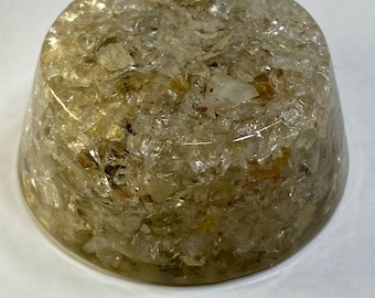 Citrine Tower Buster Positive Orgone Energy Accumulator Generator=Life+LOVE!!! Metal Core