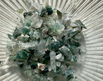 Green Moss Agate - Medium Chips - no powder - 100% Crystal New Beginnings Happy Heart Life+LOVE!
