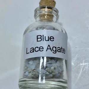 Blue Lace Agate Mini Gemstone Bottles