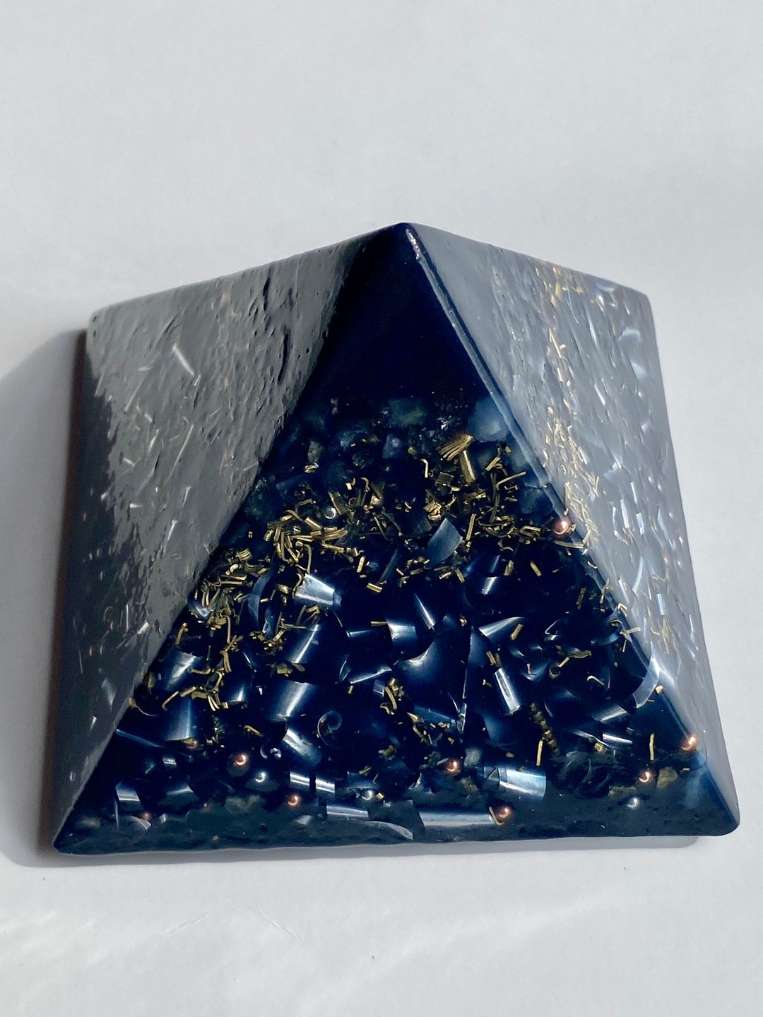 Indigo Blue 3.5”tall 4.5”base Pyramid Orgone Large Wide - Etsy