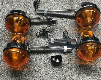 Lucas 12V Turn Signal Set with Rectangle 12V Flasher Triumph BSA Norton