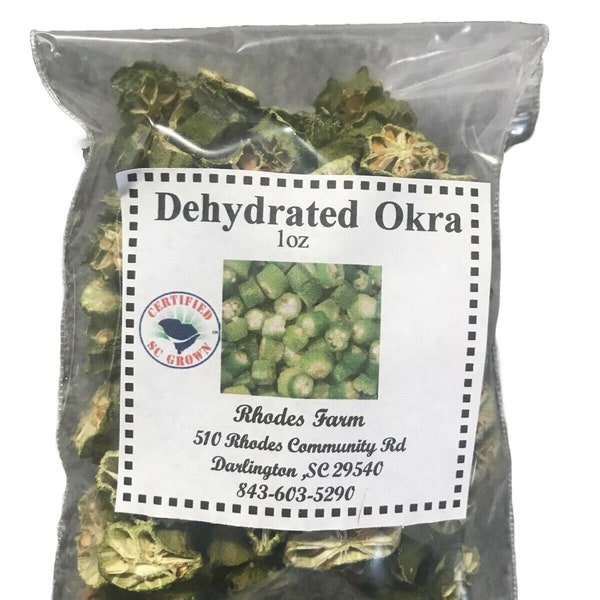 Okra Dehydrated for Gumbo's and Soups