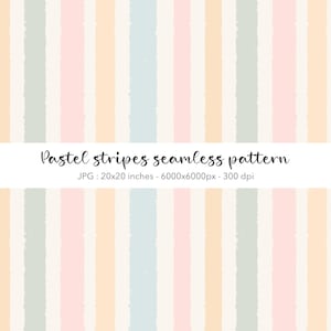 Patrón sin costuras de rayas pastel, fondo neutro vintage suave, papel digital JPG