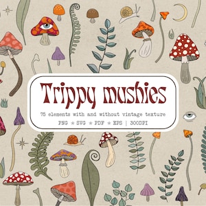 Groovy mushroom svg Trippy svg Trippy mushroom png Amanita svg Evil eye svg Red mushroom clipart color mushroom svg magic mushroom clip art