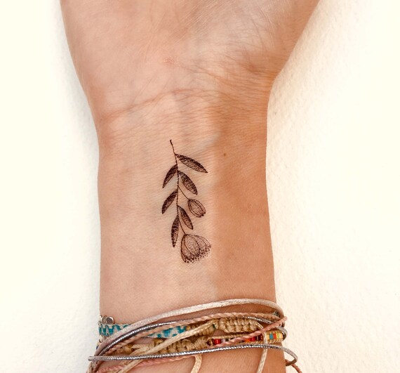 Set of 10 mini tattoos temporary super fine black and white | Etsy