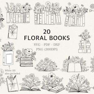 bloemen boek svg bloem boeken clipart open boek png boho leesgrage illustraties zeer fijne tekeningen boek stapel boog boek minnaar vector boek overzicht lezen svg