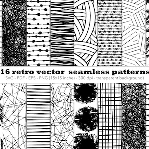 Retro bezszwowy wzór svg wektor mid century nowoczesne tekstury vintage powtarzający się wzór abstrakcyjny wzór png modny geometryczny tło 50s