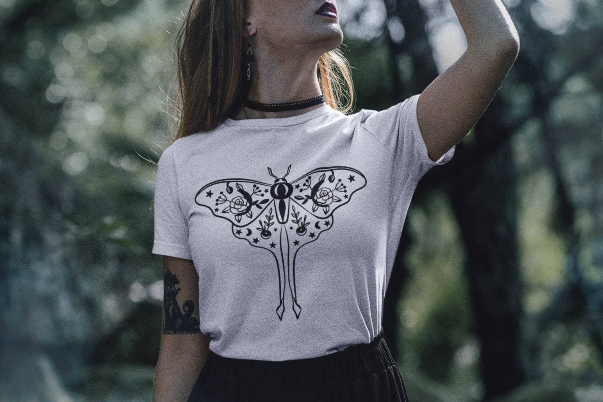 Moth Svg Floral Luna Moth Png Mystical Clipart Celestial Moth Png Boho ...