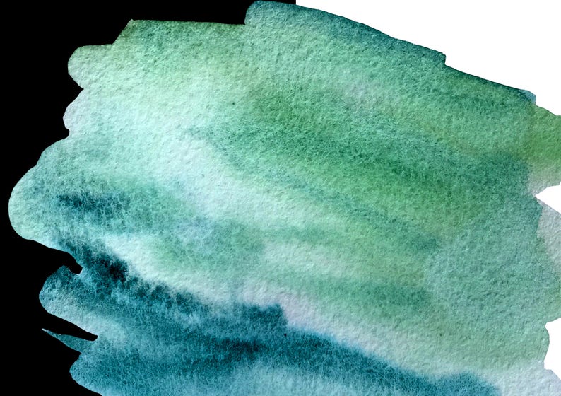High quality hand-painted watercolor splashes green seamless pattern and textures in an assorted range of colors teal lime blue mint