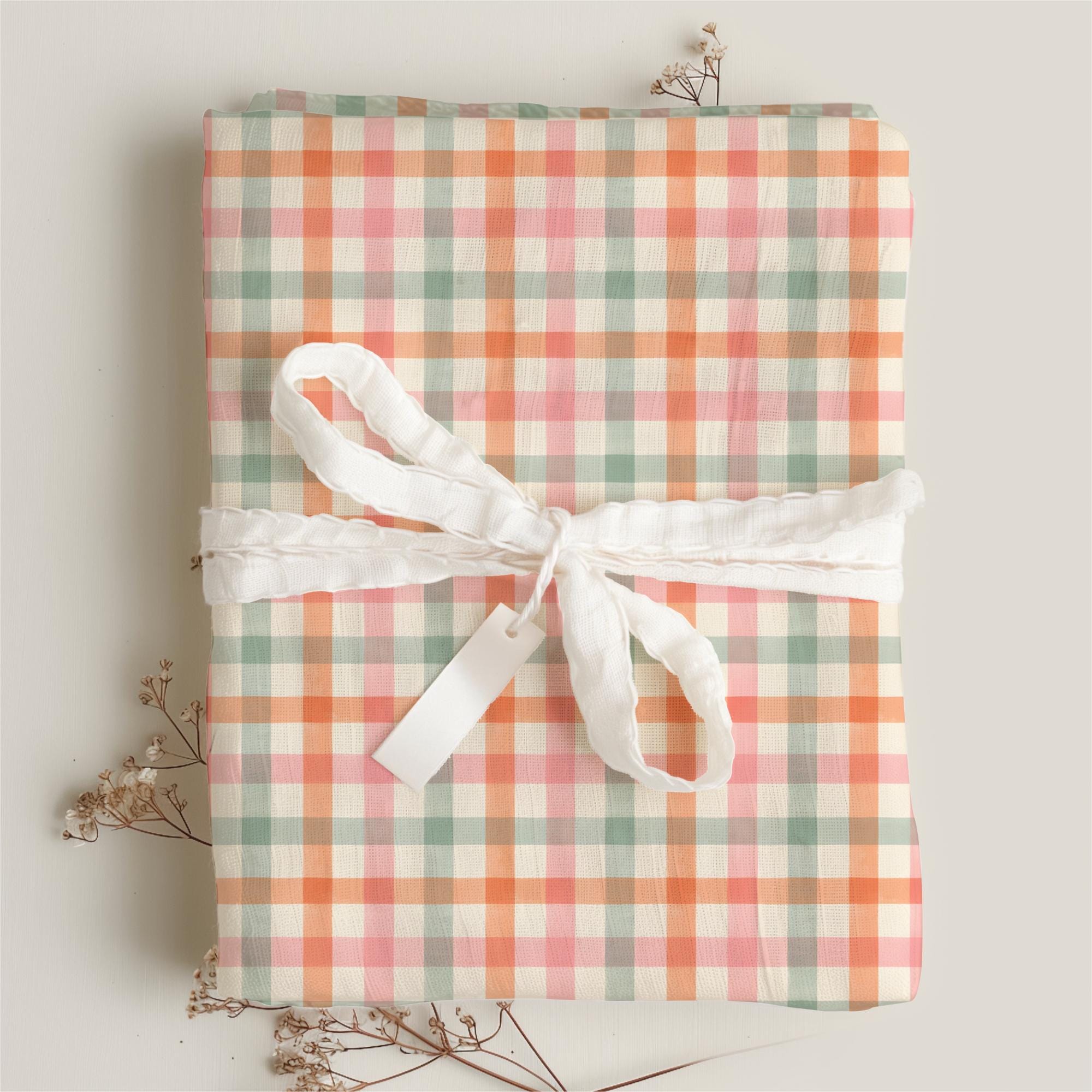 Pastel Spring Gingham Seamless Pattern, Soft Vintage Cottagecore Check ...