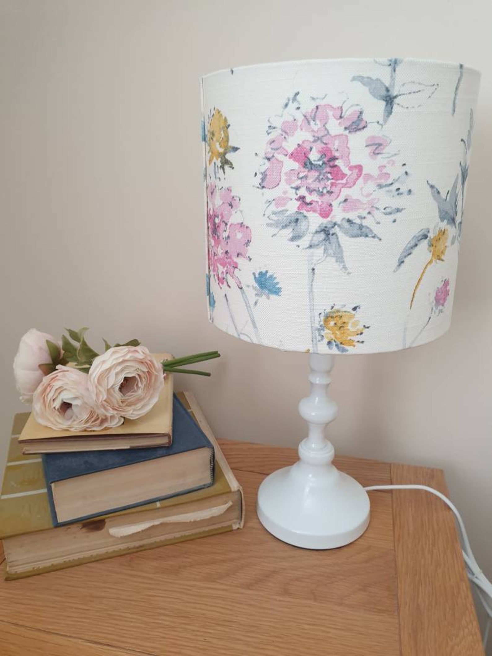 Handmade lampshade 20cm in Laura Ashley Wild Meadow multi Etsy