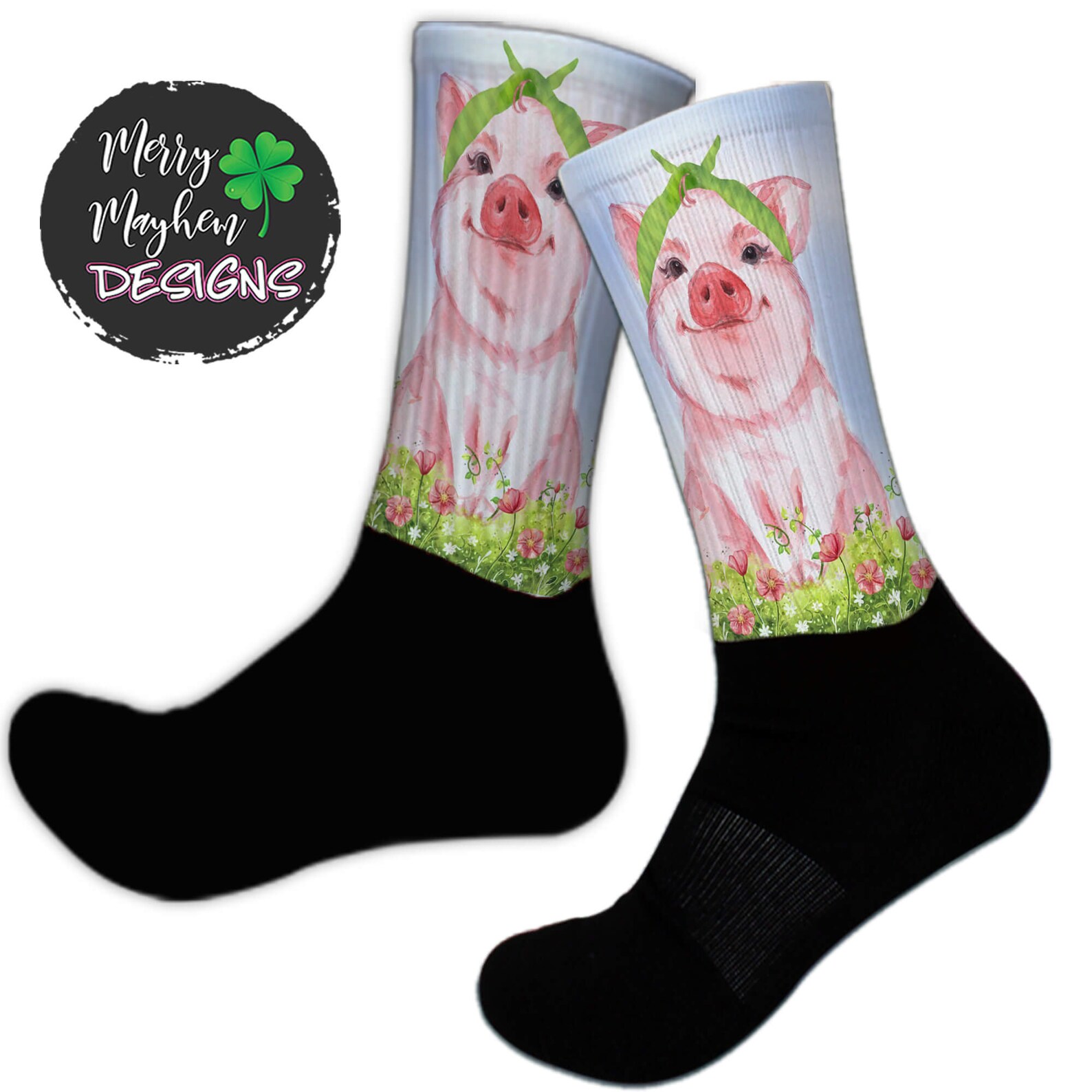 Pig Socks Pig Gifts Funny Socks Fun Socks Cute Socks Etsy
