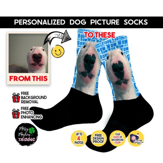 custom dog socks etsy