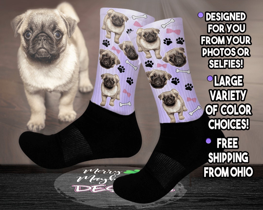 Custom Dog Face Socks, Personalized Pet Photo Gifts, Custom Photo Face