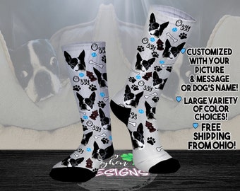 custom dog socks etsy