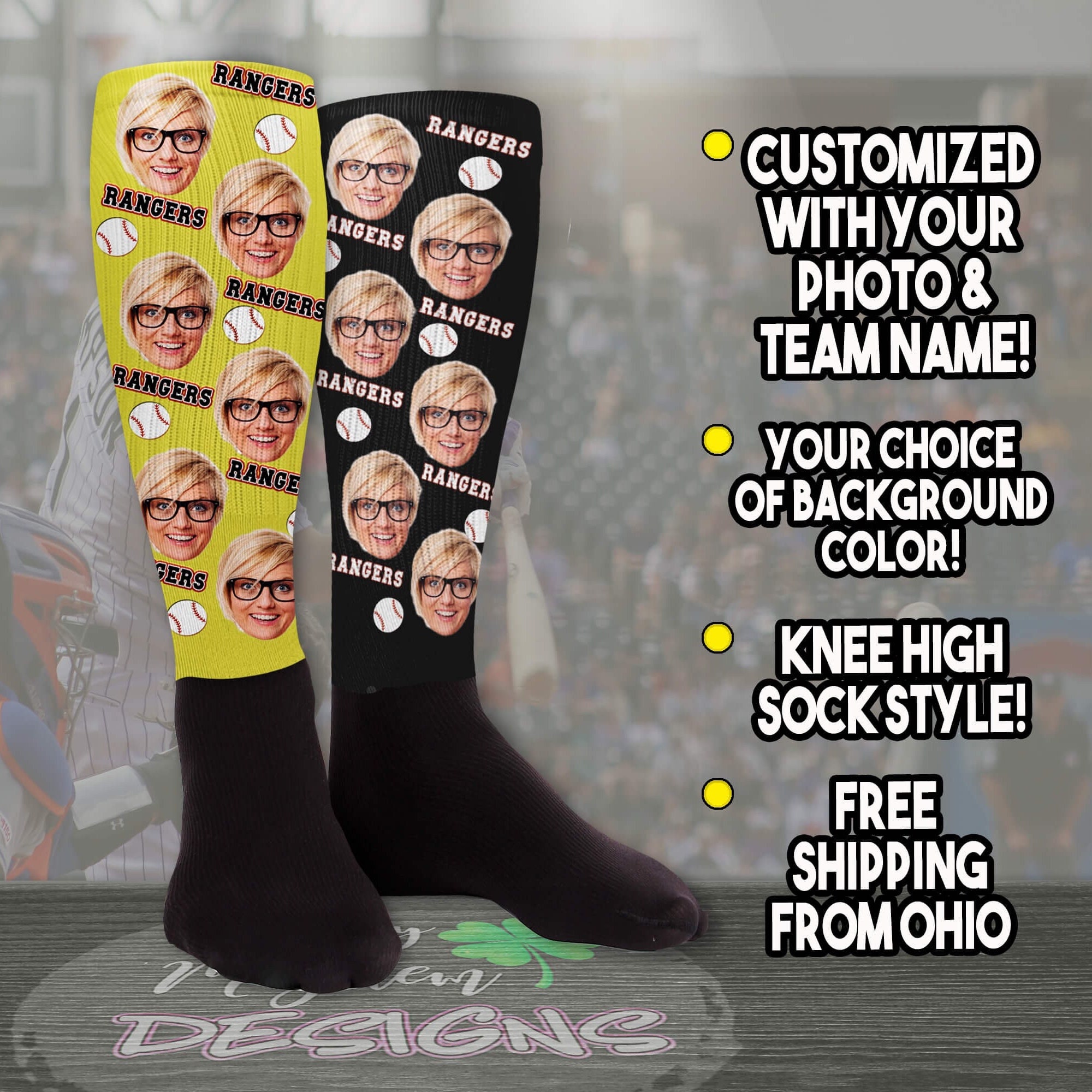 Novelty Softball Socks for Kids, Funny Softball Gifts for Sports