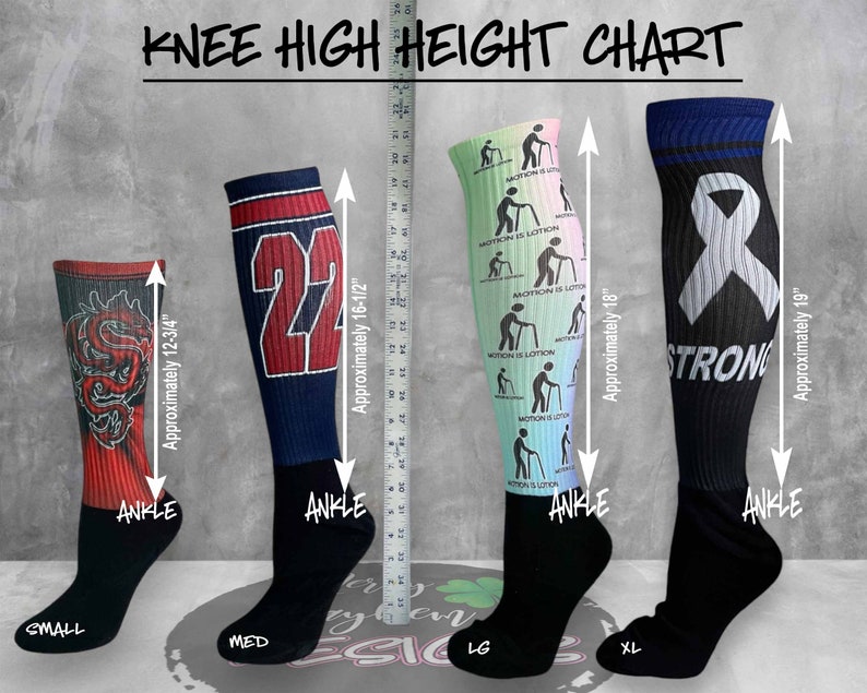 Custom Athletic Knee High Socks, Personalized Sports Team Gifts ...