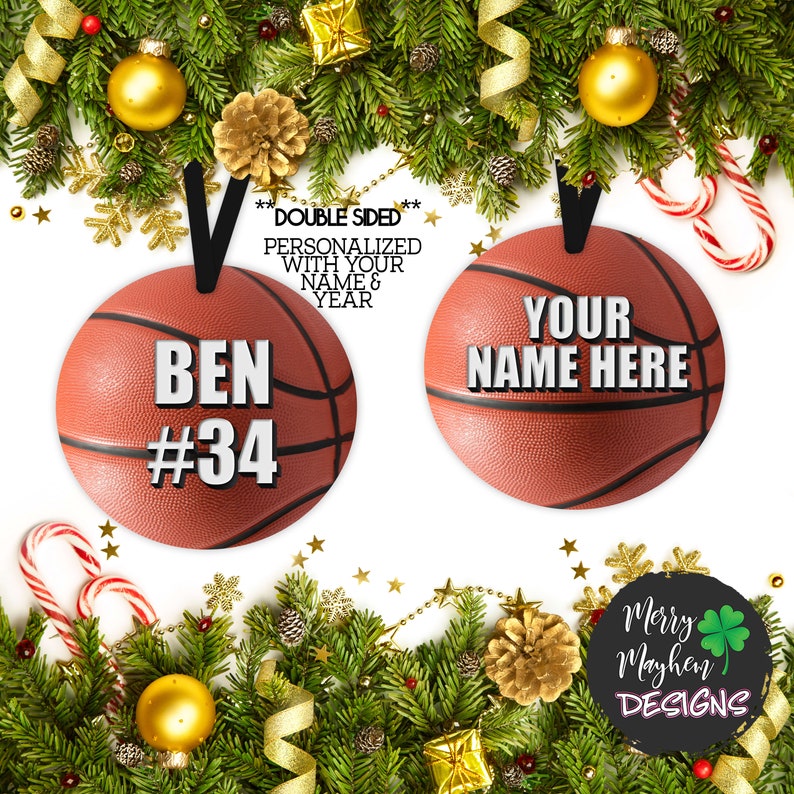 Personalized Basketball Ornament,Girls Basketball,Basketball Gift,Basketball Coach,Basketball Team Gift,Basketball Gifts,Personal Ornament