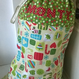 Super Simple Santa Sack Tutorial! Easy peasy and no pattern required!