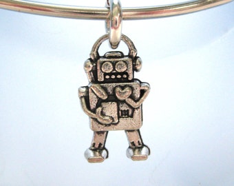 Geekery Bangle Bracelet / Robot Jewelry / Adjustable Bangle