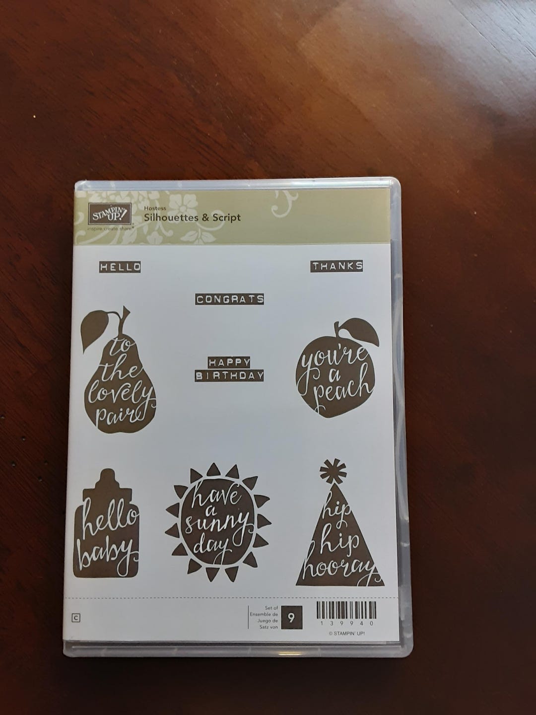Retired Stampin up Cling Unused Stamp Set "silhouettes & Script". - Etsy