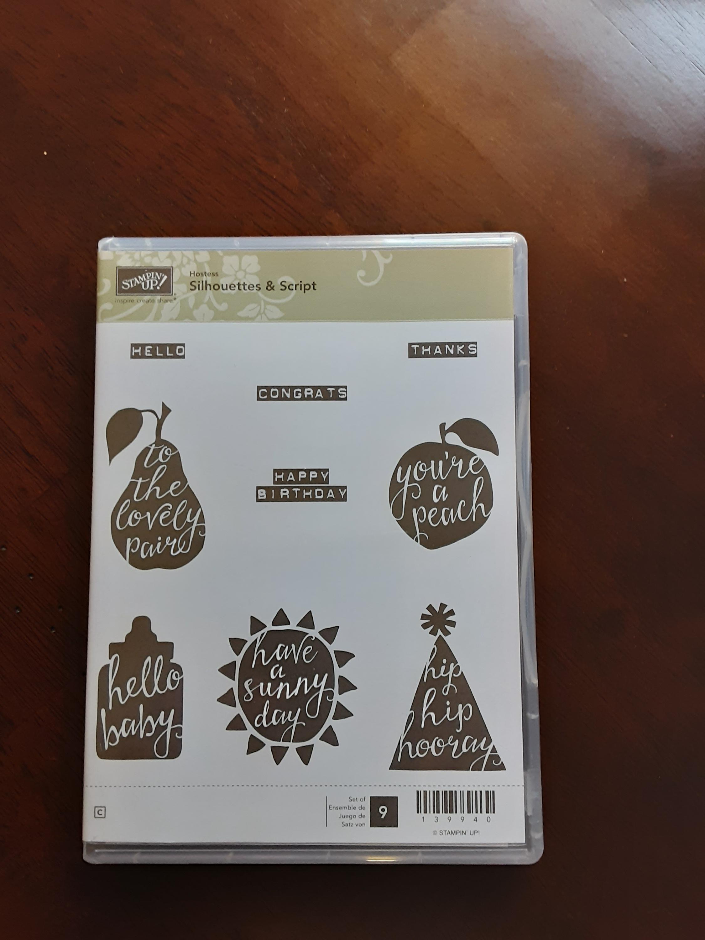 Retired Stampin up Cling Unused Stamp Set "silhouettes & Script". - Etsy