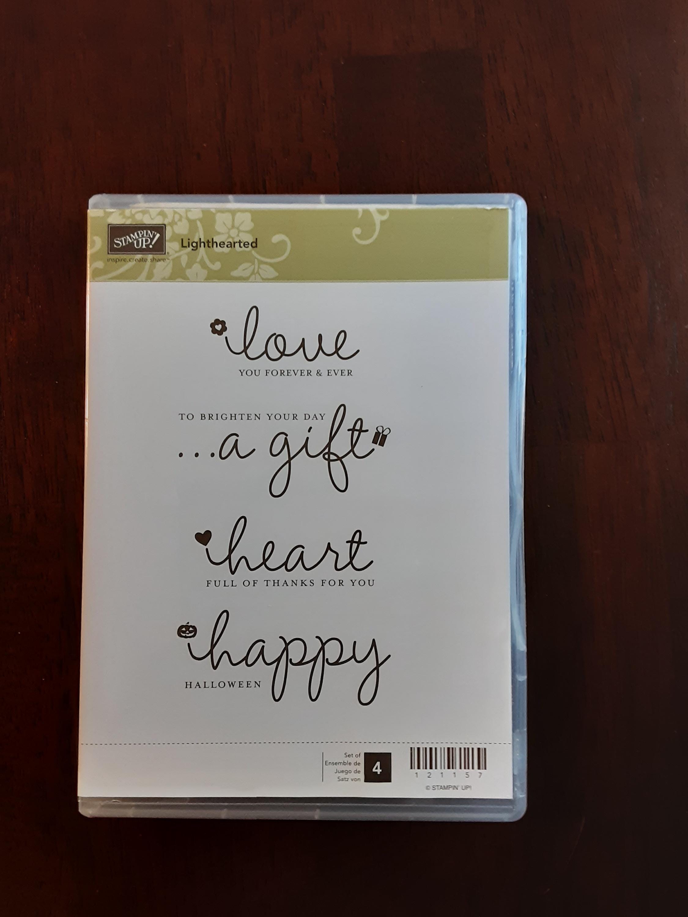 Retired Stampin up Cling Unused Stamp Set "lighthearted". - Etsy