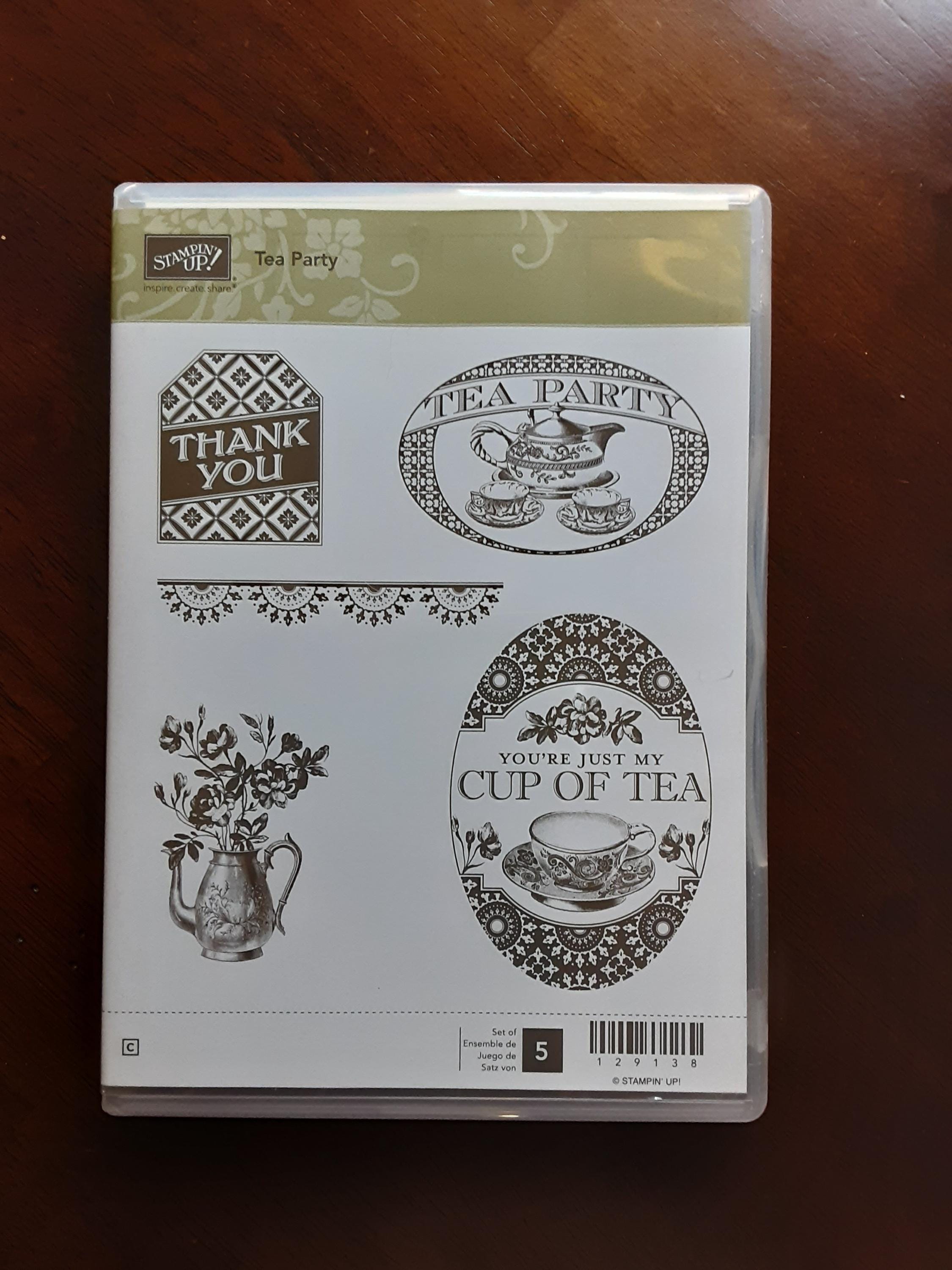 Retired Stampin up Cling Unused Stamp Set "tea Party". - Etsy