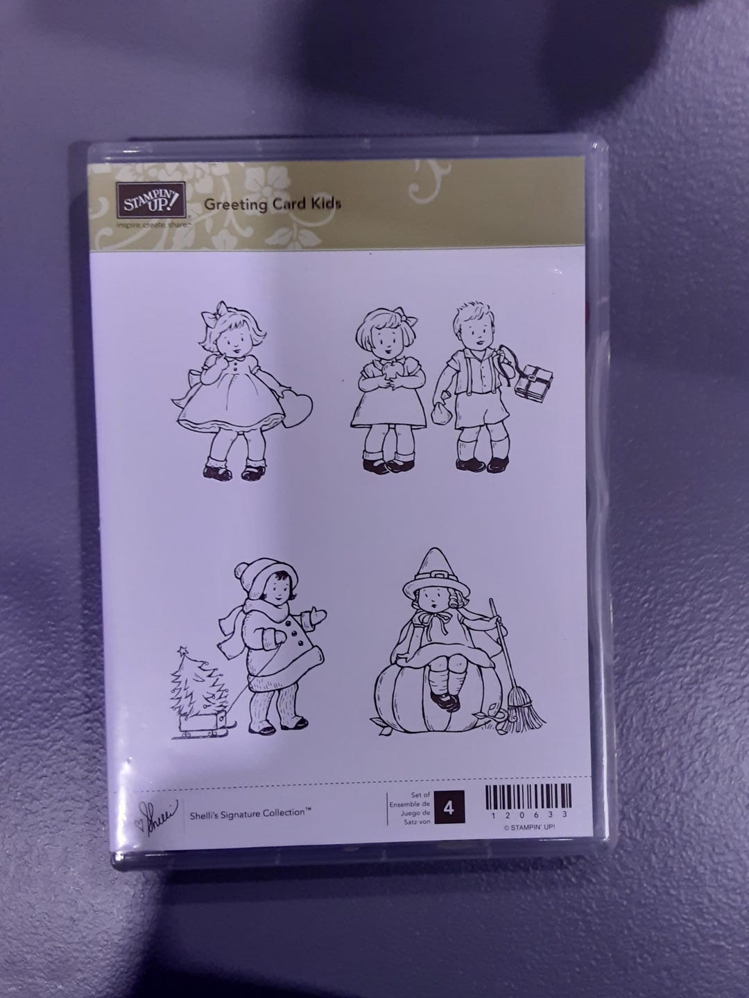 Retired Stampin up Cling Used Stamp Set "greeting Card Kids". - Etsy