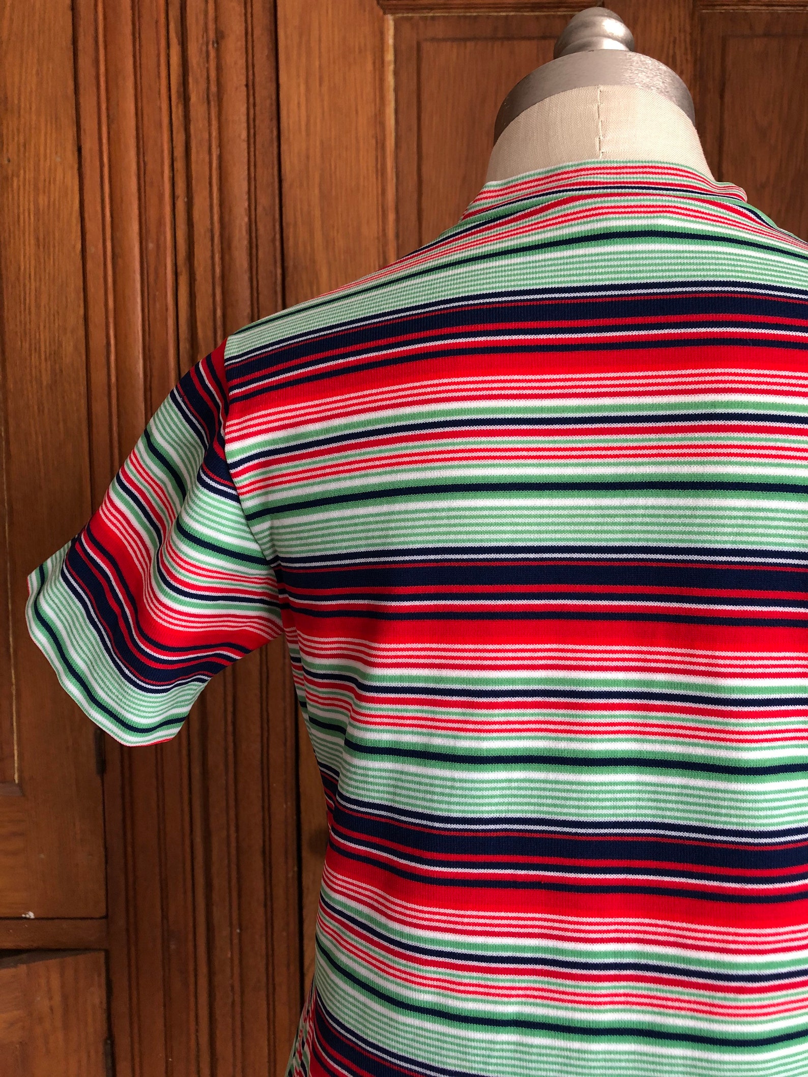 Vintage 70s Kmart Striped Pullover Shirt 1970s V-neck Blouse | Etsy