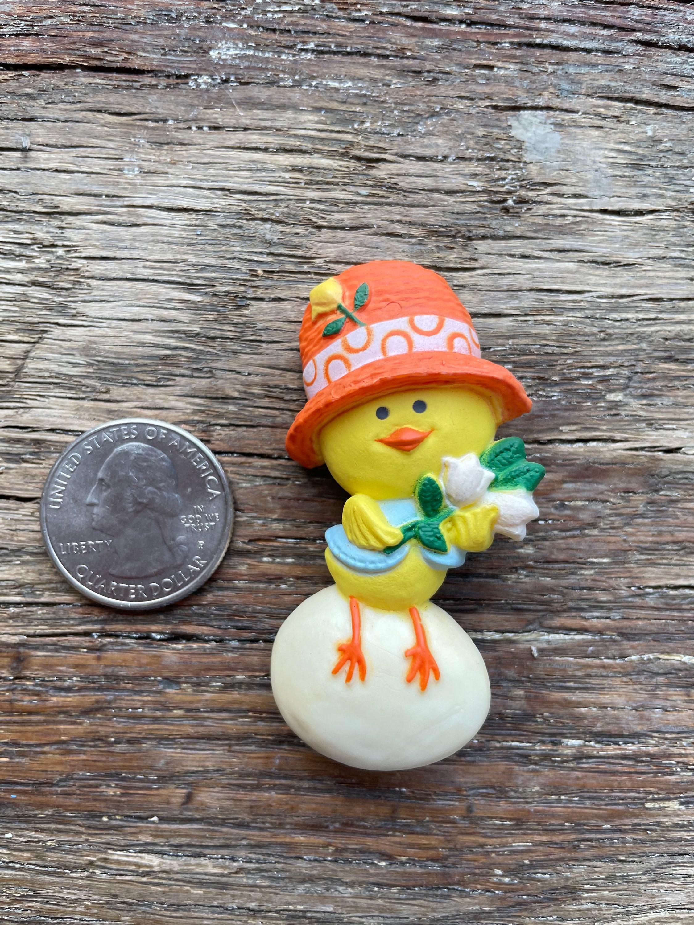 1975 Hallmark Vintage Easter Chick on Egg Lapel Pin 70s Etsy