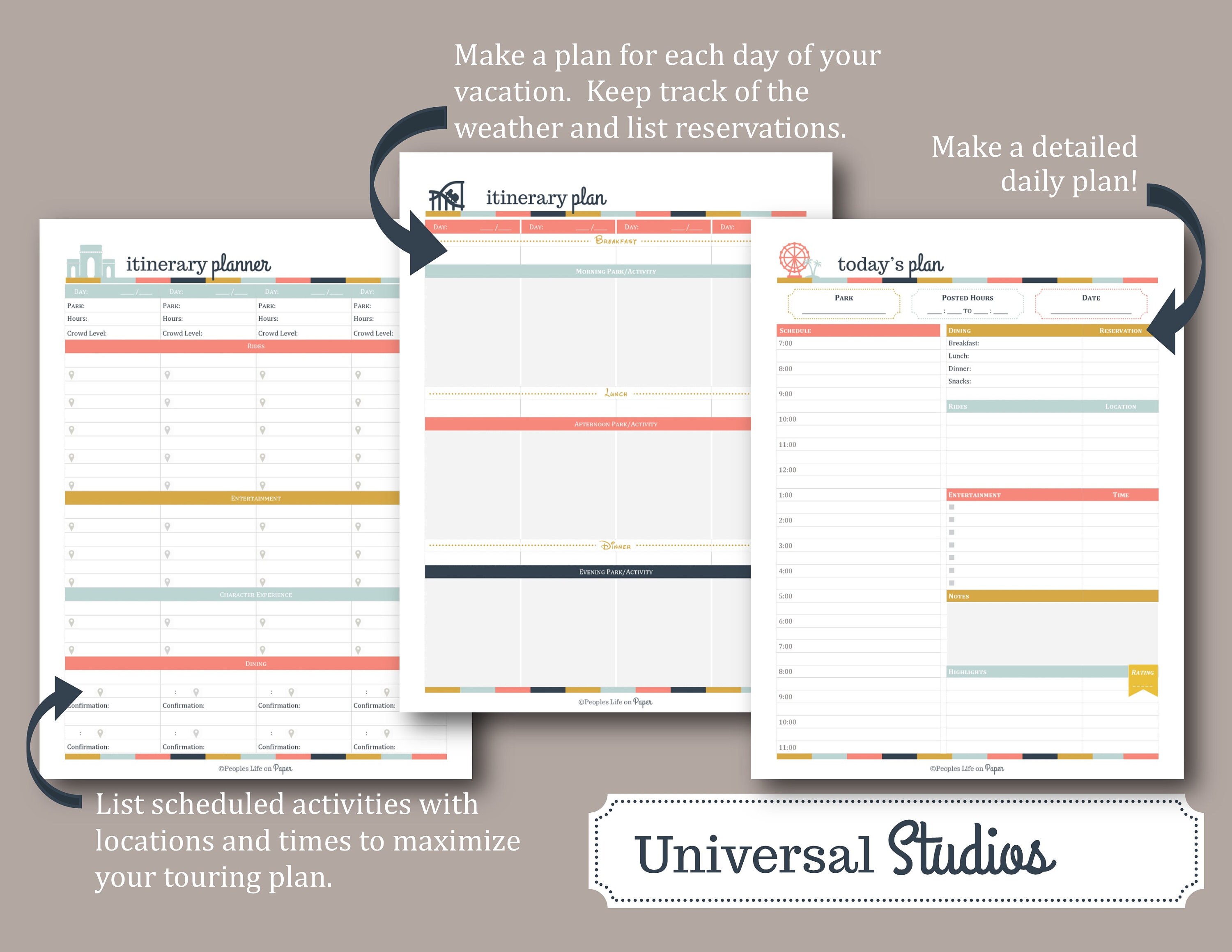 Printable Universal Orlando Vacation Planner Universal | Etsy