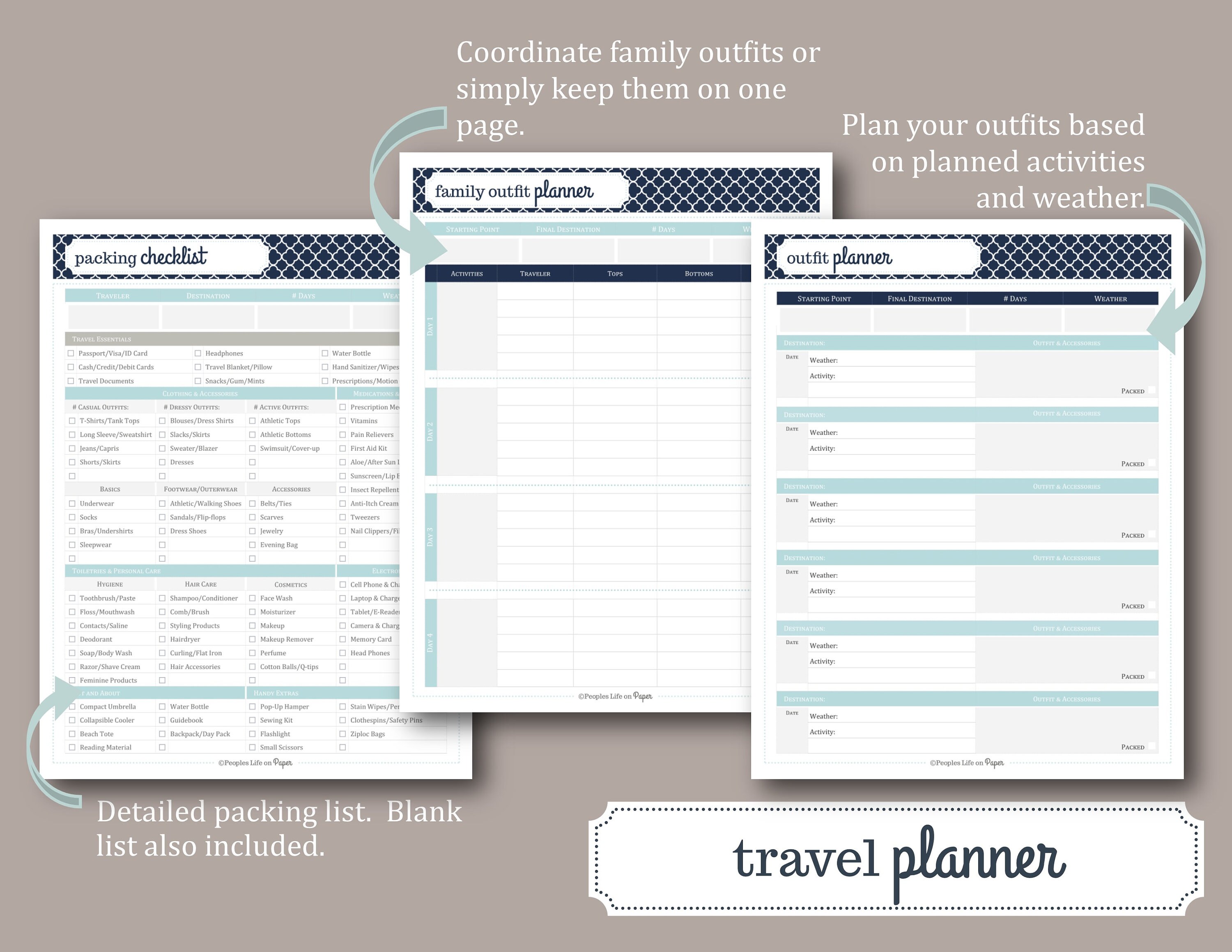 Travel Planner / Travel Organizer / Vacation Planner / Holiday Etsy