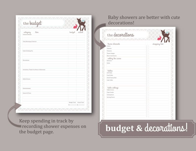 Baby Shower Planner / Shower Organizer / Party Planner / Etsy