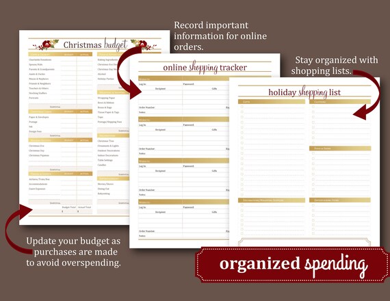 2019 christmas planner merry all inclusive christmas etsy christmas lists online