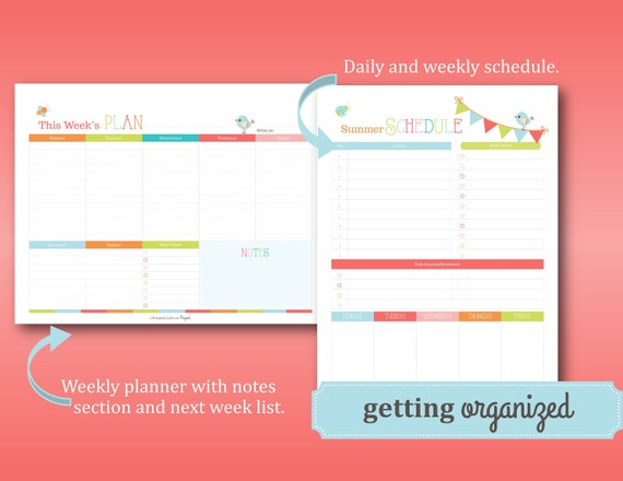 Weekly Schedule Chart