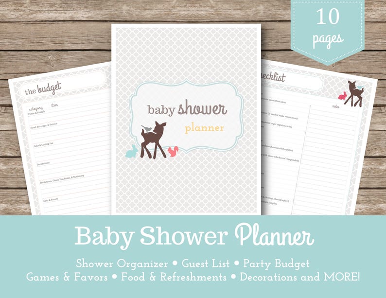 Baby Shower Planner / Shower Organizer / Party Planner / Etsy